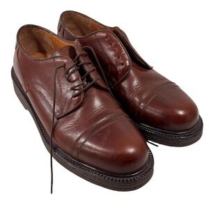 Vintage G.H. Bass Brown Leather Derby Shoes Size 9.5